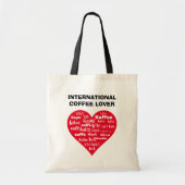 Rood hart INTERNATIONALE KOFFIEVERLIES Tote Bag (Voorkant)