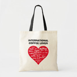 Rood hart INTERNATIONALE KOFFIEVERLIES Tote Bag
