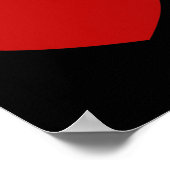 Rood hart is het symbool van liefde voor Valentijn Poster (Hoek)