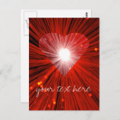 Rood hart "Jouw tekst" briefkaart (Voorkant / Achterkant)