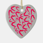 Rood hart keramisch Ornament (Rechts)