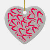 Rood hart keramisch Ornament (Achterkant)