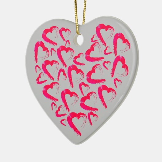 Rood hart keramisch Ornament (Links)