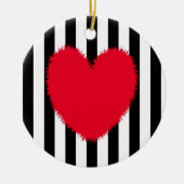 Rood hart keramisch ornament (Voorkant)