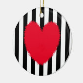 Rood hart keramisch ornament (Links)