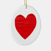 Rood hart keramisch Ornament (Rechts)