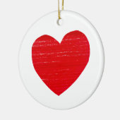 Rood hart keramisch Ornament (Links)