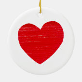 Rood hart keramisch Ornament (Achterkant)