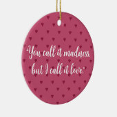 Rood hart keramisch Ornament (Rechts)