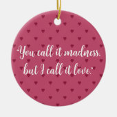 Rood hart keramisch Ornament (Voorkant)