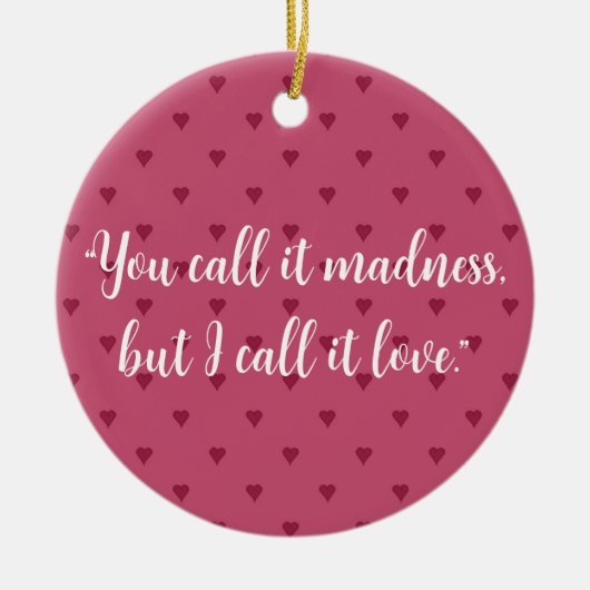 Rood hart keramisch Ornament (Voorkant)