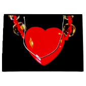 Rood hart Ketting Groot Cadeauzakje (Voorkant)