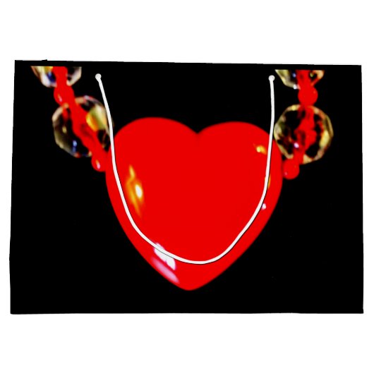 Rood hart Ketting Groot Cadeauzakje (Achterkant)