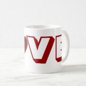 rood hart koffiemok (Voorkant rechts)