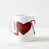 rood hart koffiemok (Voorkant links)