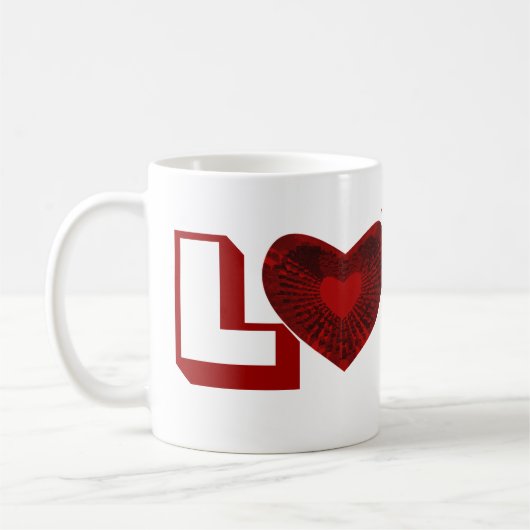 rood hart koffiemok (Links)