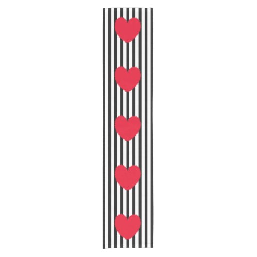 Rood hart korte tafelloper (Voorkant)