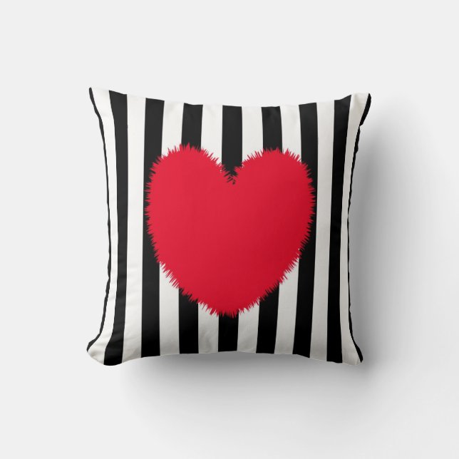 Rood hart kussen (Voorkant)
