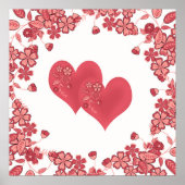 rood hart liefde Valentijnsdag Poster (Voorkant)