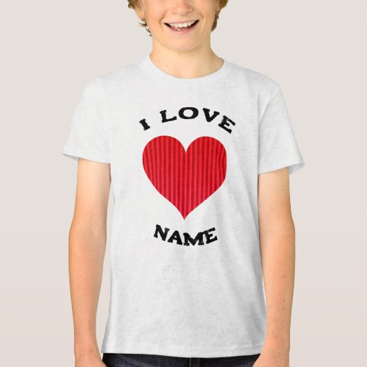 Rood Hart Liefdes Symbool-18374 Tri-Blend Shirt (Voorkant)
