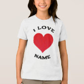 Rood Hart Liefdes Symbool-18374 Tri-Blend Shirt (Voorkant)