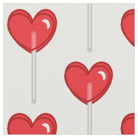 Rood hart lolly stof (Close Up)