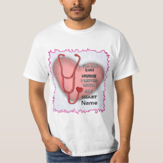 Rood Hart LVN Verpleegster T-shirt