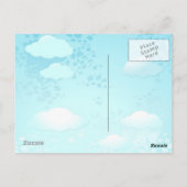 Rood hart met ballonnen, briefkaart (Achterkant)