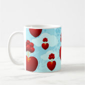 Rood hart met ballonnen, mok (Links)