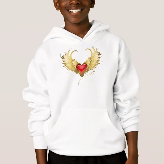Rood Hart met Gouden Vleugels (Voorkant)