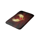 Rood Hart met Gouden Vleugels Badmat (Gekanteld)