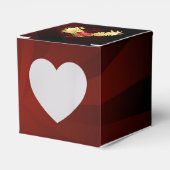 Rood Hart met Gouden Vleugels Bedankdoosjes (Voorkant Zijde)