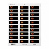 Rood Hart met Gouden Vleugels Etiket (Full Sheet)