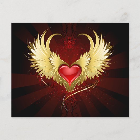 Rood Hart met Gouden Vleugels Flyer (Voorkant)