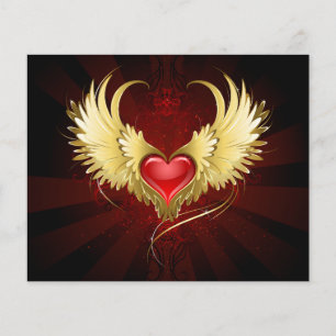 Rood Hart met Gouden Vleugels Flyer