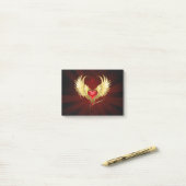 Rood Hart met Gouden Vleugels Post-it® Notes (Op bureau)