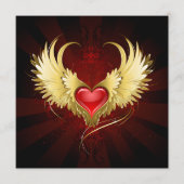 Rood Hart met Gouden Vleugels Programmakaart (Voorkant)