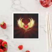 Rood Hart met Gouden Vleugels Servet (Insitu)