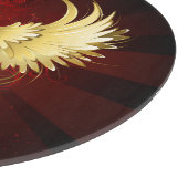 Rood Hart met Gouden Vleugels Snijplank (Hoek)