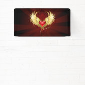Rood Hart met Gouden Vleugels Spandoek (Insitu)