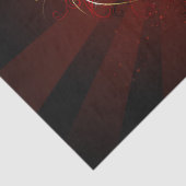 Rood Hart met Gouden Vleugels Tissuepapier (Detail)