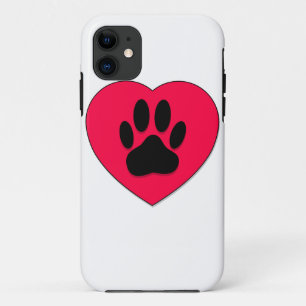 Rood hart met hoge-donkerdruk Case-Mate iPhone case