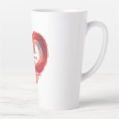 Rood hart met Mama voor Moederdag of Verjaardag Latte Mok (Rechts)