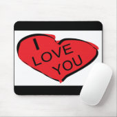 rood hart muismat (Met muis)