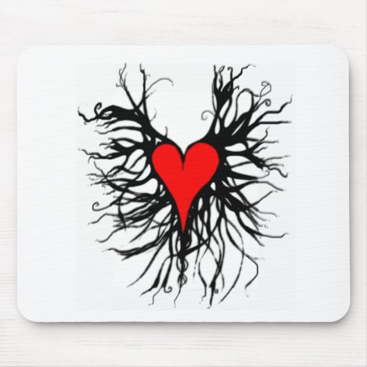 Rood hart muismat (Voorkant)