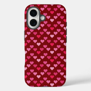 Rood hart naadloos iPhone 16 hoesje
