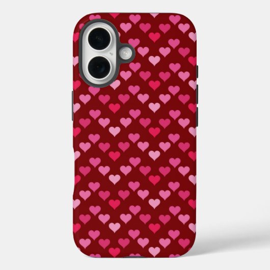 Rood hart naadloos Case-Mate iPhone case (Achterkant)