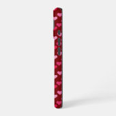 Rood hart naadloos iPhone 16 hoesje (Linkerkant)