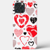 Rood hart naadloos patroon Case-Mate iPhone case (Achterkant)