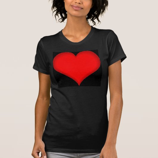 rood_hart_on_zwart_veld t-shirt (Voorkant)